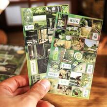 20 hojas por libro, estilo japonés y coreano, libro de pegatinas con tema fresco, se puede decorar en fundas de teléfono, para scrapbooking, tarjetas postales, álbumes de fotos, adecuado para entusiastas de la artesanía, kit de material creativo DIY, libro de pegatinas vintage - Multicolor - Ver 5