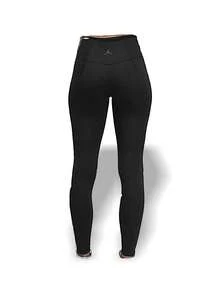 Nike 女士运动紧身裤 吸汗透气 轻盈弹力 弹性好 纯色 易洗 多功能 运动户外跑步 瑜伽 日常上学 黑色 FB4620-010 - 黑色 - 查看 2