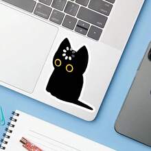 1PC Black Cat Void Loading Sticker, Cute Black Cat Laptop Decal, Void Cat Meme Vinyl, Brain Loading Funny Gift, Waterproof Peel & Stick Water Bottle Sticker, Matte Tumbler Accent, Trending Void Cat Notebook Decal, Perfect Gift For Introverts Cat Lovers, Silly Cat Car Decal, Loading Cat Water Bottle Vinyl - Multicolor - View 5