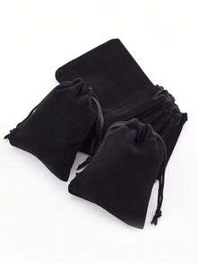 10/50pcs 7*9 Drawstring Bags, Jewelry Pouches, Gift Bags, Velvet Bags, Velvet Drawstring Bags, Jewelry Storage Bags - Multicolor - View 6