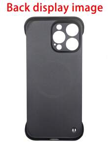 超薄金属漆磁吸手机壳,兼容 17 Pro Max、17 Pro、16、15、14、13、12 Pro Max、17 Air、16 Plus、17,无边框散热 PC 防震保护套 - 黑色 - 查看 8