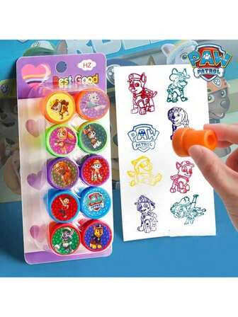 10pcs/Set Boys And Girls Student Paw PatroStamp Set -Classroom RewardStamps For Teachers -Perfect ForBirthday Party Favors Gifts