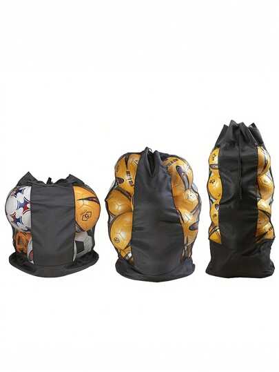 1pc Large Capacity One Shoulder Ball Bag, Thickened & Enlarged Sports Ball Storage Mesh Bag