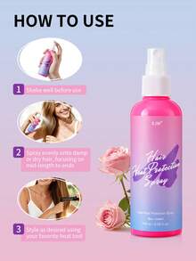 热保护定型喷雾 - 头发热保护喷雾 - 造型喷雾，有效控制毛躁，增添光泽，保护头发免受损伤 - 可抵御高达 250°F 的高温 - 彩色 - 查看 6