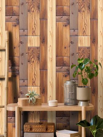 1 Roll Of Retro Thickened Imitation Wood Grain, Solid Wood Grain, Wood Grain 3D, Suitable For Home Decoration, Kitchen Cabinets, Tables, Chairs, Room Backgrounds, Home Renovation, DIY, Waterproof, Stain Resistant, Easy To Clean, Self-Adhesive, Peel And Paste, Wallpaper Wall Stickers, Wallpaper Wall Stickers, Renovation Stickers Peel Wall Panels, Wall Paper, Wallpapers, Spring Decoration Items Refresh Your Home, Festival Decoration Stickers Gifts Birthday Graduation