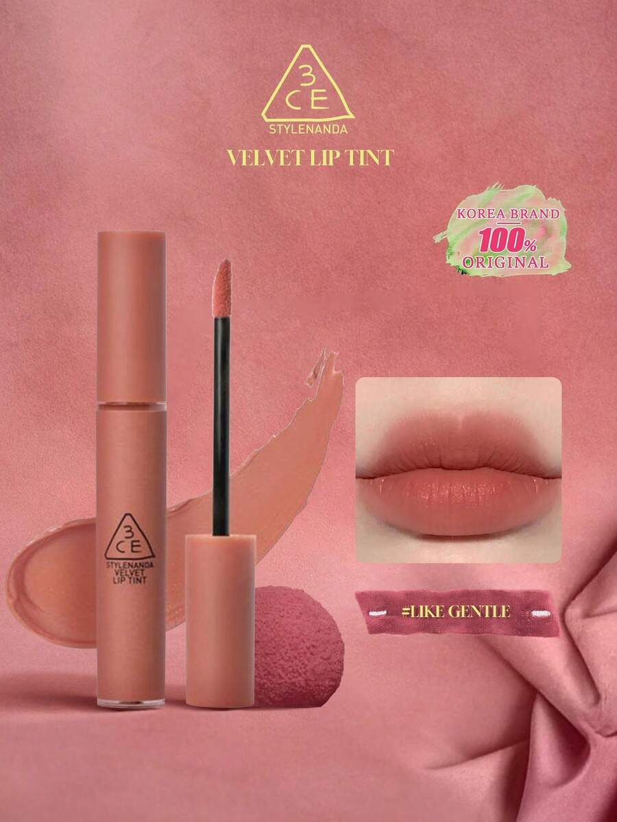3CE Liquid Lipstick Hari Natal Long-Wearing Waterproof Smudge Proof Sweatproof Smudge-Proof Highly Pigmented Matte - BELUDRU #SEPERTI LEMBUT - View 1