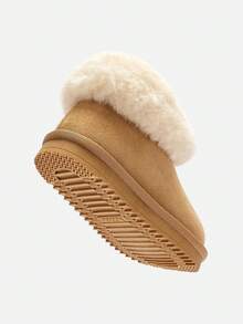 Kids Snow Boots, Boys & Girls Short Winter Boots 2025, Thick Fleece, Non-Slip & Warm - Light Khaki - View 8