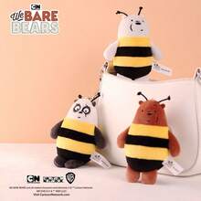 12 cm officiell We Bare Bears plyschnyckelring hänge, docktillbehör, födelsedagspresent, väskberlock, klassisk panda grizzlyisbjörn - Multifärgad - Visa 9