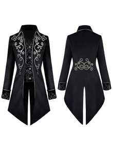 Men's Costumes - 銀邊燕尾服黑色 - 查看 3
