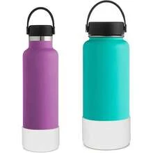 SLAWProtective Silicone Boot For 12oz - 40 Oz Hydroflask Water Bottles Anti-Slip Bottom Stanley Sleeve Cover Bumper Clear Fits Hydroflask 12-24 OZ/Stanley 20-40 OZ - 無色 - 查看 2