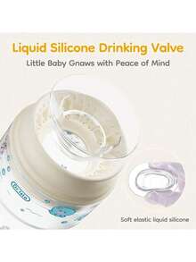 1pc 280ml Silicone Straw Cup, Durable And Easy To Clean, Suitable For School And Children - Multicolor - View 10