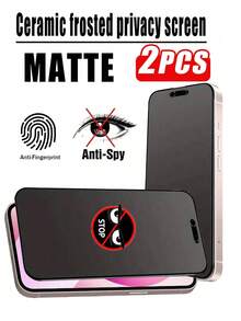 XINHONGYU 2pcs Matte Privacy Screen Protector Film, Compatible With Iphone 17 Pro Max Series, 2.5D Full Coverage Anti-Glare Matte Ceramic Screen Protector (Gaming Version), Anti-Fingerprint, Fit For X/XR/11/12/13/14/15/16/17/17 Air/17 Pro/17 Pro Max Full Series - 2pcs - View 24