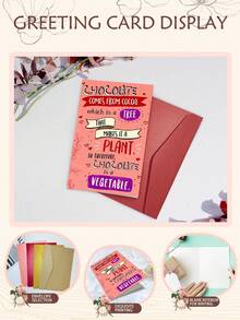 1PC Funny Chocolate Journey Valentine's Day Card (With Envelope) - From Cocoa Tree To "Sweet Vegetable", Romantic Love Note, Ideal For Him/Her, Valentine's Day/Anniversary - Multicolor - View 2