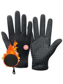 1 Pair Women's Winter Driving Gloves, Warm Windproof Anti-Slip Fashionable Gloves, Suitable For Skiing, Cycling, Driving - B - View 14