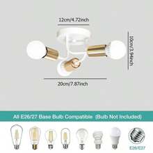 3-Light E27 Branch Pendant Light, Modern Minimalist Design For Bedroom, Dining Room, Kitchen, Closet, Staircase, Bathroom, Balcony, Hallway (Bulbs Not Included) - one-size - View 8