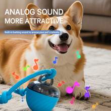 1. Juguete interactivo de pelota inteligente para perros, juguete masticable duradero para perros activos, recargable por USB, pelota con movimiento atada que simula ladridos, juego de rodillos para mascotas en interiores, adecuado para perros pequeños/medianos, ayuda a aliviar el aburrimiento y estimular el interés por masticar - Multicolor - Ver 5