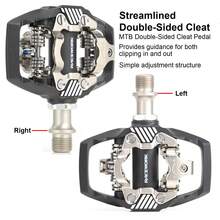 chooee RACEWORK Mountain Bike Locking Pedals, Suitable For SPD System, Nylon Body + Chromoly Steel Core Double-Sided Locking Footboard - Black - View 6