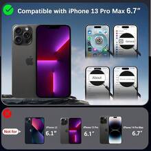 Magnetic Case For For IPhone 13 Pro 6.1 Inch With 360 Rotatable Ring Stand, Compatible With Mag Car Phone Mount, Cover Phone Holder For Desk Meeting/Videos(Dark Purple),For For IPhone13Pro,DarkPurple - 深紫色 - 查看 3