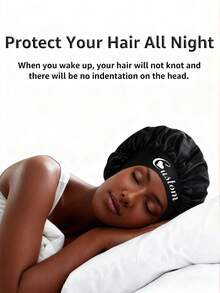 定制名字真丝睡帽，定制名字缎面睡帽，个性化名字发帽，可定制女士美容帽，定制情人节礼物，女士发带，卷发真丝睡帽，大号睡帽，伴娘礼物，新娘送礼会礼物，结婚礼物，生日礼物，教师节礼物，派对回礼，新娘派对礼物，母亲节礼物，送给闺蜜、妈妈、妻子、女友的礼物