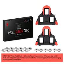 CNC Bicycle Pedal Cleats For Shimano SPD-S L S M-SH10/11/12 - 0/2/6 Degree Adjustable Road Bike Clip Plates, Durable Cycling Accessories - Black - View 4