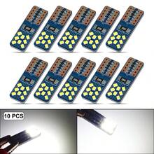 TOAUTO 10PCS T10 W5W LED Canbus 2016 16SMD No Error 194 168 T10 LED Car Interior Instrument Light Bulb Lamp 12v Universal White Ice-Blue