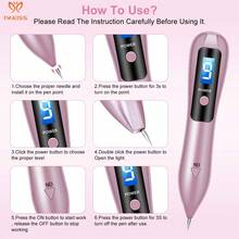 PAKISS Portable Skin Tag Remover Pen With LED Light 9 Intensity Gears Rechargeable Skin Tag Removal Kit Intended For Common Warts Mole Skin Tags Gift For Girl Women Beauty Tools At Home Easy To Use - Hồng - Xem 5