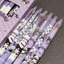 SANRIO 一套6支库洛米按压式可擦圆珠笔，0.5毫米水晶蓝碳黑ST笔头圆珠笔 - 彩色 - 查看 6