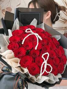 20/10/5/2件装 优雅珍珠蝴蝶结蛋糕装饰，珍珠蝴蝶结花束装饰，适用于婚礼、生日、新娘送礼会等派对用品 - 彩色 - 查看 8