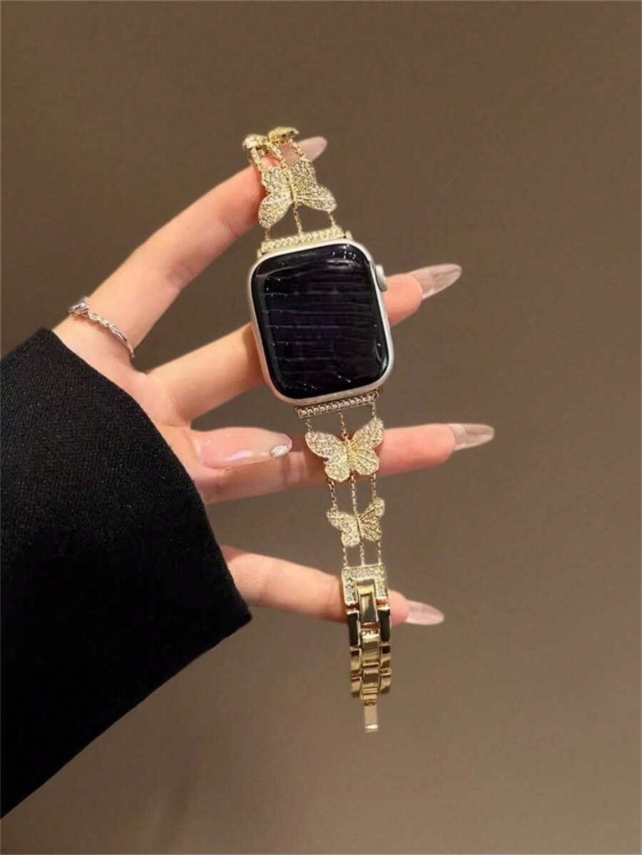 Butterfly Bracelet Strap Compatible With 38/40/41/42/44/45/46/49mm, Compatible With Apple Watch Strap Ultra/Se11/10/9/8/7/6/5/4/3/2/1