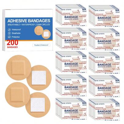 200/400pcs Round Bandages, Waterproof Bandage Used For Skin Wound Care, Circle Bandages Suitable For Small Wounds