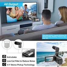 Nicamery FHD 1080P 2400万像素 3.0英寸 270度旋转屏幕 16倍数码变焦摄像机，带麦克风、遥控器和2块电池 - 黑色 - 查看 4