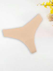 Tanga sexy sin costuras de color albaricoque - Albaricoque - Ver 4
