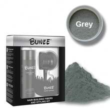 BUNEE 增发纤维粉套装 - 瞬间增厚发丝，3 件套：增发纤维粉、精准喷雾器、造型梳 - 增发纤维粉礼盒装，男士美发造型套装，增发纤维