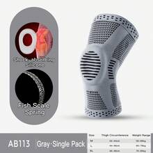 Kyncilor 1 Pc Summer Pressurized Silicone Spring Breathable Knee Pads Mountaineering Running Basketball Cycling Knitted Knee Pads