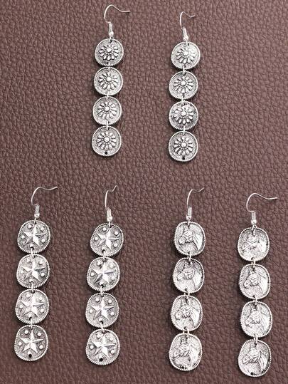 1pc Men's Minimalist Western Cowboy Style European And American Cross-Border Punk Earring