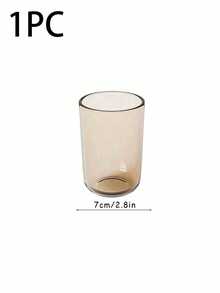 1pc Transparent Gargle Cup, Plastic Bathroom Cup, Reusable Drinking Glass, Elegant Transparent Gargle Cup, Luxury Couple Toothbrush Cup, Suitable For Home And Bathroom Use