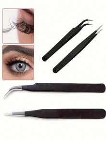 1个不锈钢睫毛夹，假睫毛夹，睫毛夹，眉夹 - 彩色 - 查看 2