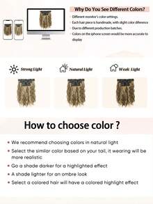 Clip-In Hair Extensions, 4pcs/Set 12-Inch Short Wavy Hair Pieces, Invisible Hair Fringe, Soft Synthetic Fiber Material, Suitable For Women's Daily Wear - Multicolor - View 11
