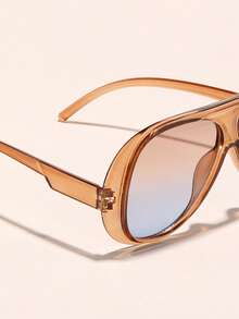 Verywork 1pc Multicolor Oversized Exaggerated Geometric Personality Full Frame Women's Fashion Glasses, Suitable For Holiday Gifts, Carnival Parties, Street Style, Festivals, Outing Dress-Up, Etc. - Multicolor - View 2