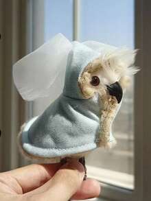 1pc Bird Clothing, Bird Cloak, Thickened Bird Jacket, Bird Diaper, Parrot Skirt, Tiger Pattern Peony Strap Diaper Flight Suit Suitable For Birds Weighing 0.01 Kg -0.18 Kg Random Button Color New Christmas Clothes Are Here