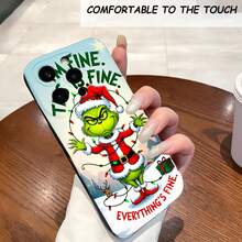 1PC Phone Case ,   Christmas Santa Costume Lights , Stylish Phone Case, Phone Decoration, All-around Lens Protection, Creative Small Gift, Funny Gift for Boys and Girls - Negro - Ver 2