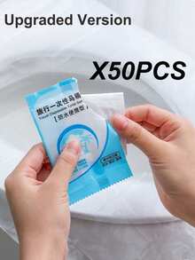 Disposable Plastic Toilet Seat Covers, Waterproof And Non-Slip, Individually Packaged, Suitable For Travel/Road Trips/Toilet Training/Pregnant Women, Making Them The Perfect Christmas And New Year's Gift For The Family. - 彩色 - 查看 13