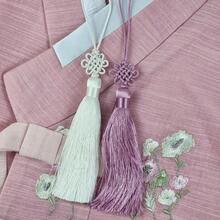 WSXC Mini Korean Silk Knot Norigae Set - 2 Pack Traditional Tassel Charms In 7 Colors - Decorative  Accessories Navy - Hải quân - Xem 5