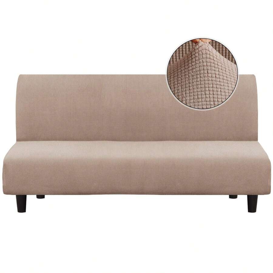 Cubre Sofá Cama Elástico Grande - Funda Protectora para Salas, Antidesgaste y Fácil de Limpiar - Caqui - Ver 1