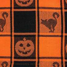 DII 100% algodón, Lavable a máquina, Fiesta, día de San Patricio y la Primavera boreales de Mantel, 152,4 cm x 213,36 cm, Verde y Blanco Comprobar con Shamrock, Asientos 6 8 Personas(Halloween Woven 213.4 x 152.4 cm (Rectangular)) - Multicolor - Ver 2