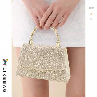 LIKEBAG New Shining Luxury Rhinodiamond Handbag Ladies Dinner Dress Advanced Elegant Hand Bag Chain Crossbody Exquisite Women's Bag