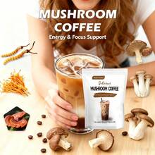 Mushroom Coffee, Instant Coffee, Everyday Dose Mushroom Coffee, Instant Mushroom Coffee, Mushroom Blend Coffee, Multiple Mushroom Extract Powder For Energy, Mental Clarity & Focus, Instant Coffee Blend Of Ganoderma Lucidum, Lion'S Mane Mushroom, Birch Brown Pore Mushroom, And Chanterelle Mushroom - Mushroom Coffee Powder, Ideal For Gift Giving, Holiday Gift - Multicolor - View 7