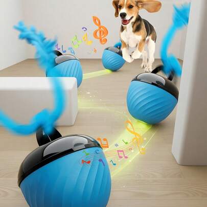1. Interactive Smart Dog Ball Toy, Durable Chew Toy For Active Dogs, USB Rechargeable, Tethered Moving Ball That Simulates Barking, Indoor Pet Rolling Game, Suitable For Small/Medium Dogs, Helps Relieve Boredom And Stimulate Chewing Interest