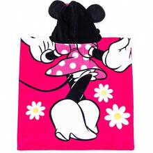 WSXC Disney Minnie Mouse 22" X 22" Hooded Poncho Bath/Beach Towel - Chuột Minnie Hồng - Xem 2