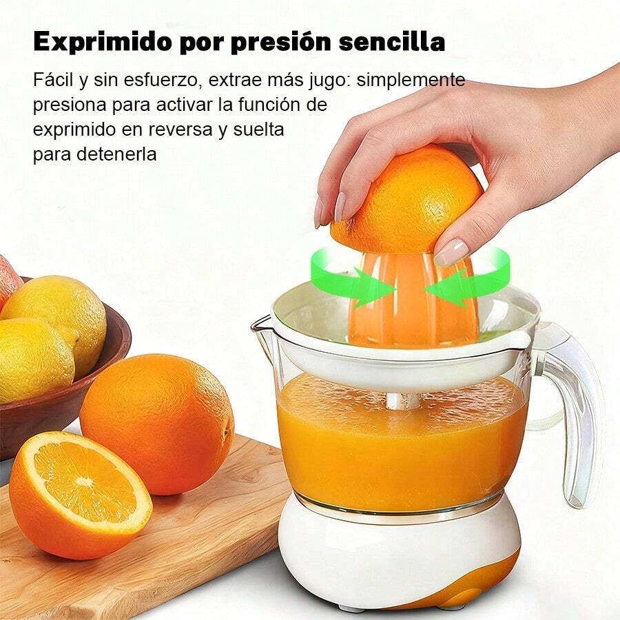 Exprimidor Eléctrico de Naranja para Hogar - Extracción Fácil con Presión, Separador de Pulpa, 2 Colores Aleatorios, Regalo Original para Cocina